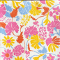 Preview: Paviot, Serviette, bedruckt mit Blumen Bouquet, mehrfarbiges Motiv